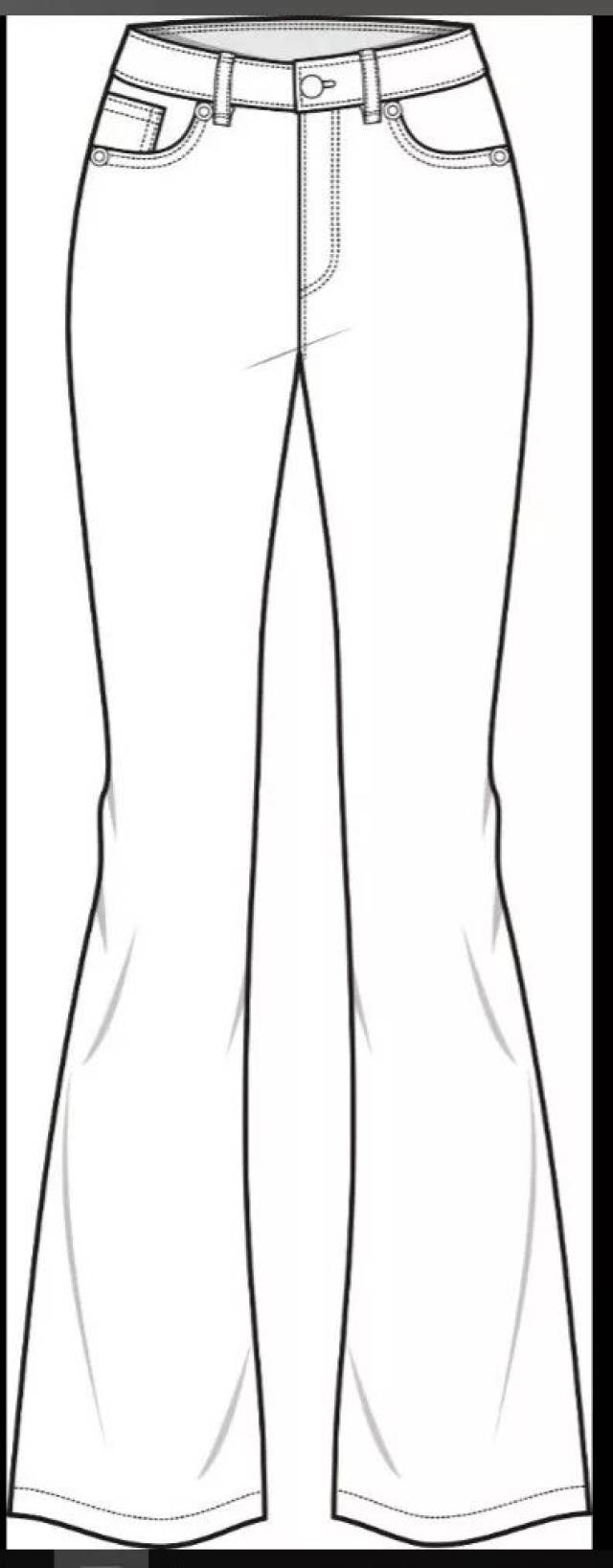款式图模板(t恤,衬衫,外套,裤子款式图)