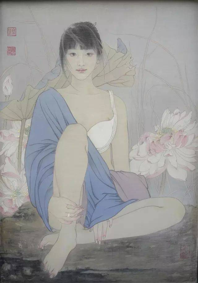 这四位90后高颜值,大才女画家,美到一种境界