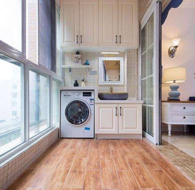 20款精美的阳台洗衣机柜设计,总有一款适合你家的