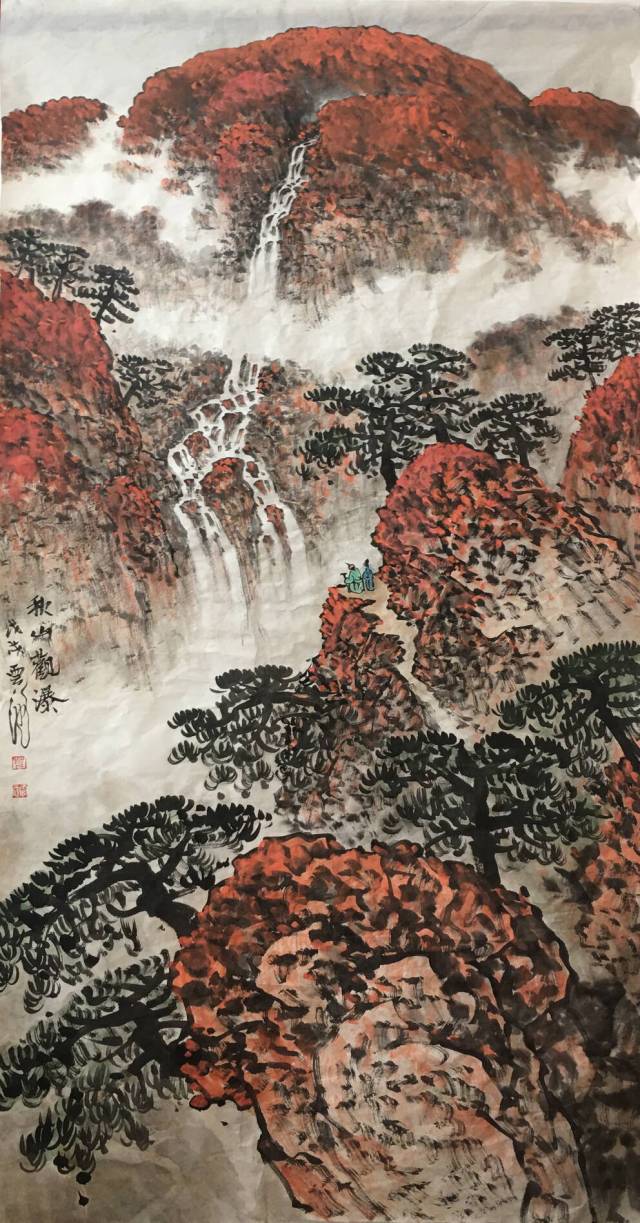 画家葛云池山水,山明水秀,韵意鸟语花香