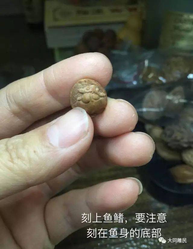 龙纹桃核【金鱼】雕刻过程反思+点评