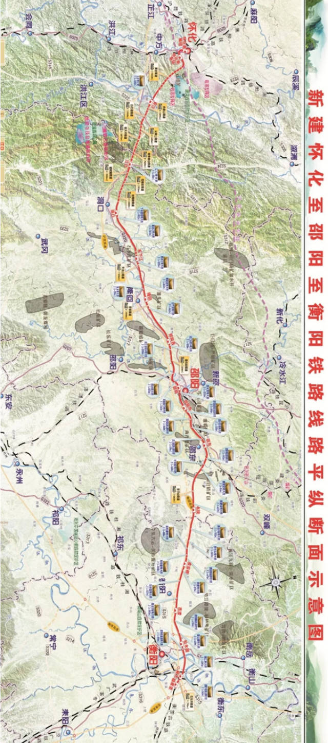 东接衡茶吉铁路等,为兰厦铁路中段南线的路段,与中段北线的渝长厦快速