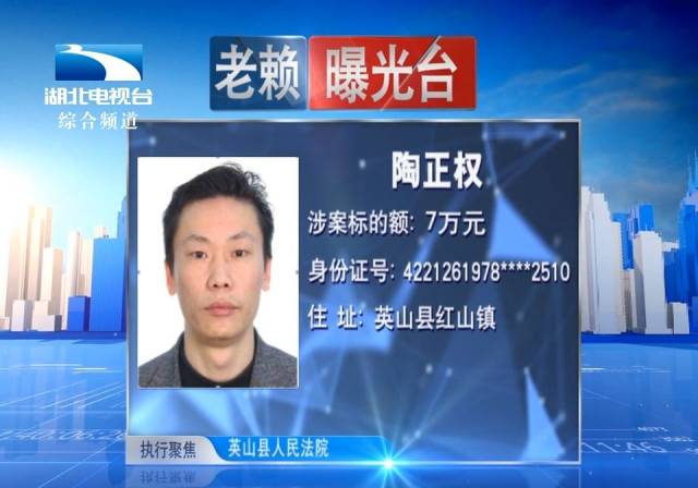 英山县人民法院严厉敦促上述失信被执行人,主动向债权人或者到人民