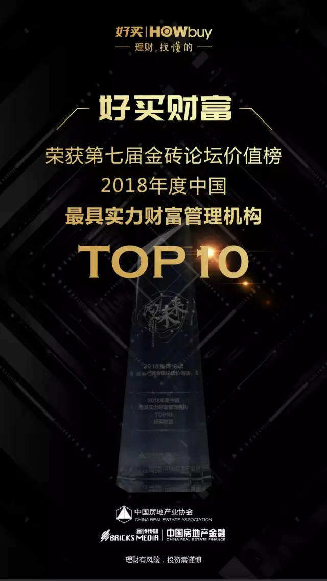 好买财富荣获2018年度中国"最具实力财富管理机构top10"