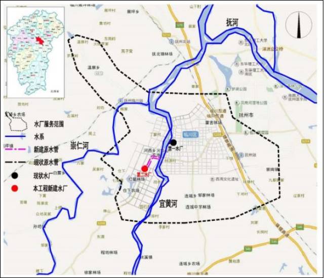 建设地点:江西省抚州市临川区中心城区(上渡顿镇),温泉镇,崇岗镇,连