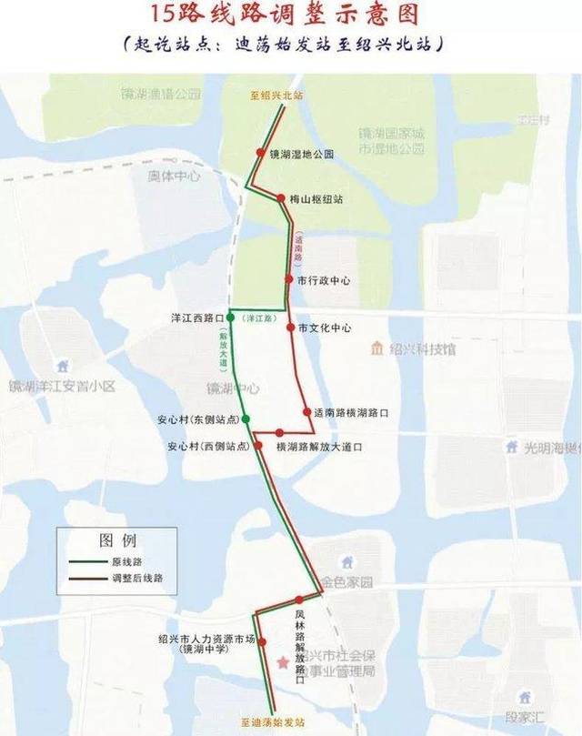 —解放大道—横湖路—适南路—解放大道—群贤路—站前大道—绍兴北站