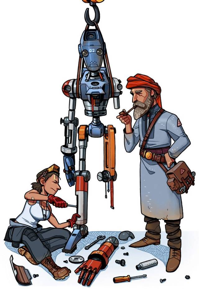 cameron sewell机器人概念插画设计