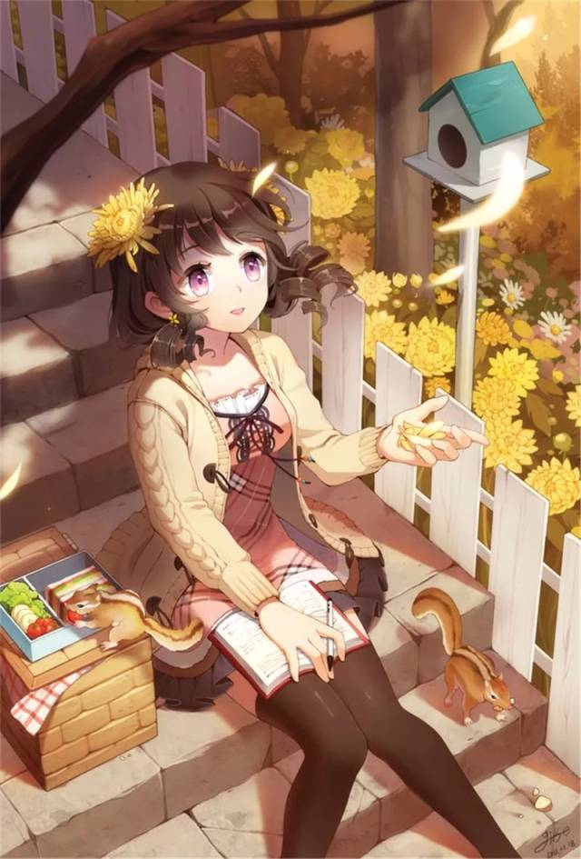 二次元动漫里的花海!