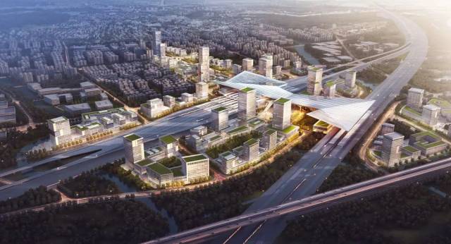 效果图和鸟瞰图看,扩建的松江南站规模和气势上非常宏伟.