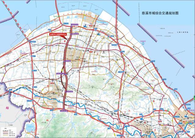 余慈中心连接线和g228国道项目地理位置图 其中宁波段一期工程(慈溪