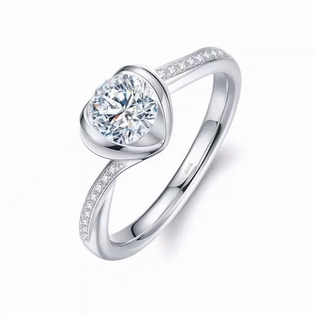 钻戒戒托是铂金的好还是k金的好?选对戒托,垃圾钻也能