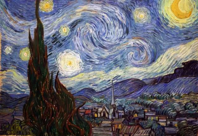 TheStarryNight,the empire of light 《星月夜》(the starry night)1889丨梵高(荷)油画 73 x 92cm