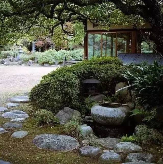 古朴禅意院子,系禅意装修,极简中式禅意庭院_大山谷图库