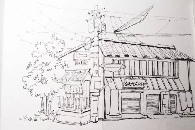 三分钟学画 |用画画记录街边小店,建筑水彩其实很简单