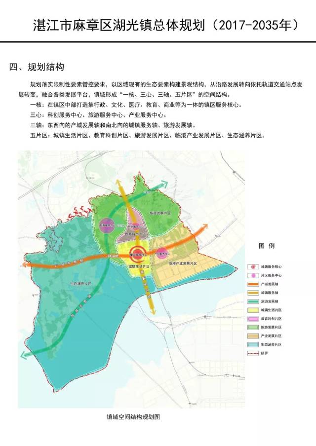 总体规划图公布!麻章区湖光镇将建国家级特色观光旅游名镇!
