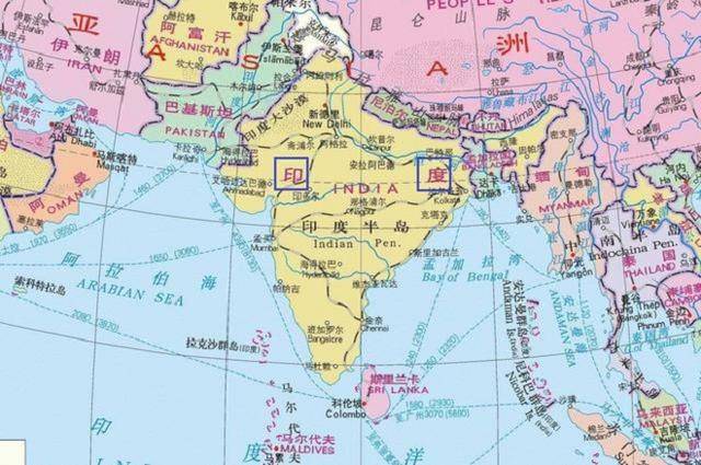 印度国土分为东西两部分,东北部区域面积较小,与孟加拉国,缅甸,中国