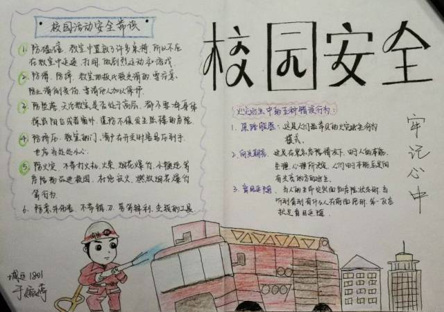 【开发区校区】校园安全活动周手抄报征集活动结束