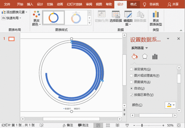 ppt图表技巧:多环图示的制作方法