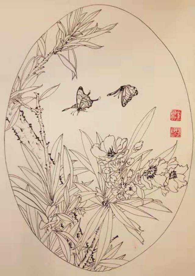 20,叶志军的钢笔画第七百六十五幅——夹竹桃(中性笔白描花卉习作)