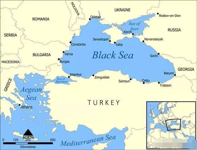 亚速海与黑海位置示意图图片