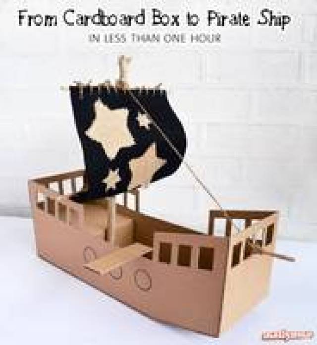 创意海盗船 纸箱巧变海盗船
