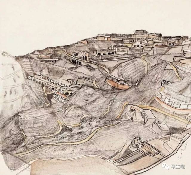 【写生啦】段正渠纸本风景作品