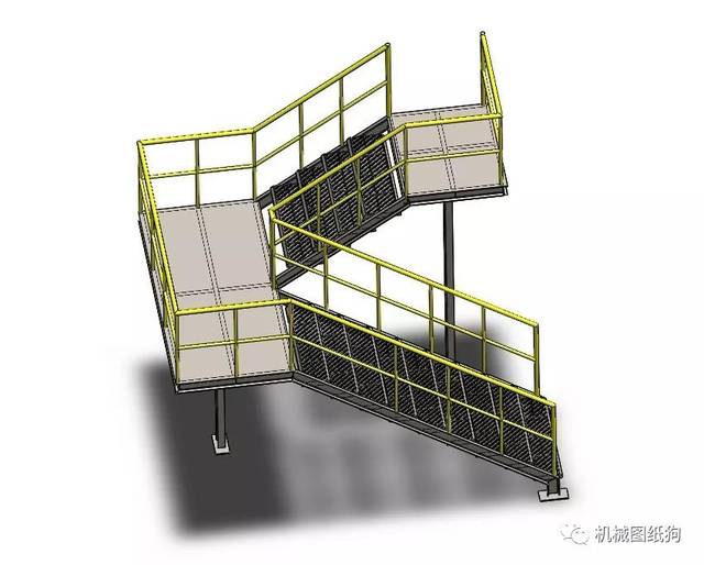 【工程机械】staircase工业车间楼梯模型3d图纸 solidworks设计