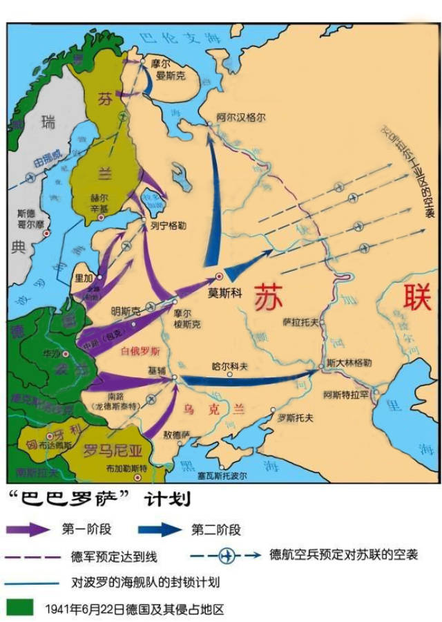 二战德国进攻苏联前"巴巴罗萨计划"的军事准备及战役规划