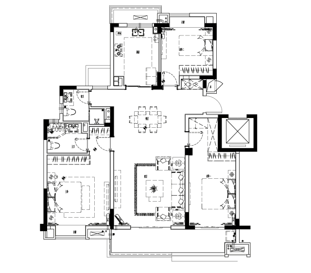 坐标:江苏·南京 面积:135㎡ 户型格局:两室一厅一厨两卫 装修花费