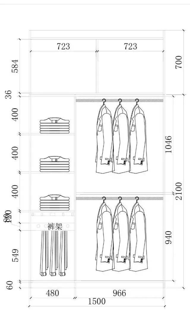 7m之间的衣柜内部结构设计,希望能给大家做个参考