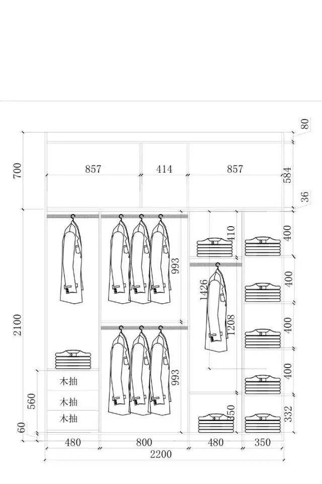 1-3m衣柜怎么布局62张尺寸图,设计师压箱底私藏