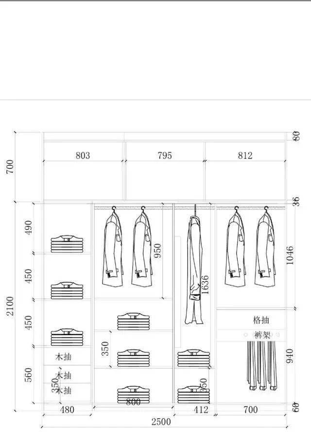 1-3m衣柜怎么布局62张尺寸图,设计师压箱底私藏