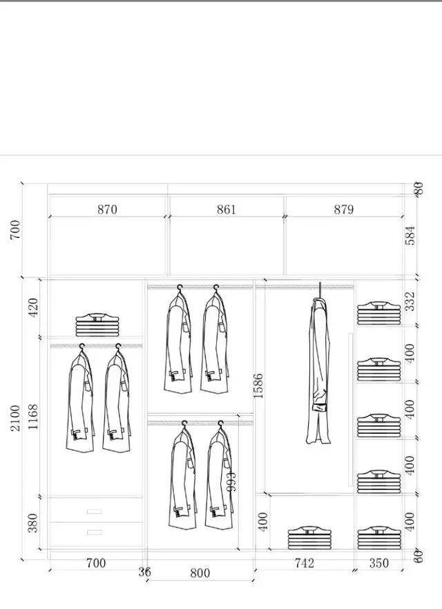 1-3m衣柜怎么布局62张尺寸图,设计师压箱底私藏