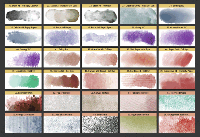 ps,ai笔刷色板合集礼包 | ps插画笔刷,毛笔字笔刷,铅笔炭笔笔刷,水彩