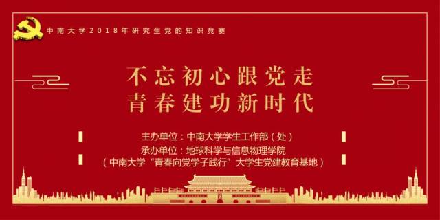 学工动态 | "不忘初心跟党走 青春建功新时代" 中南大学2018年研究生