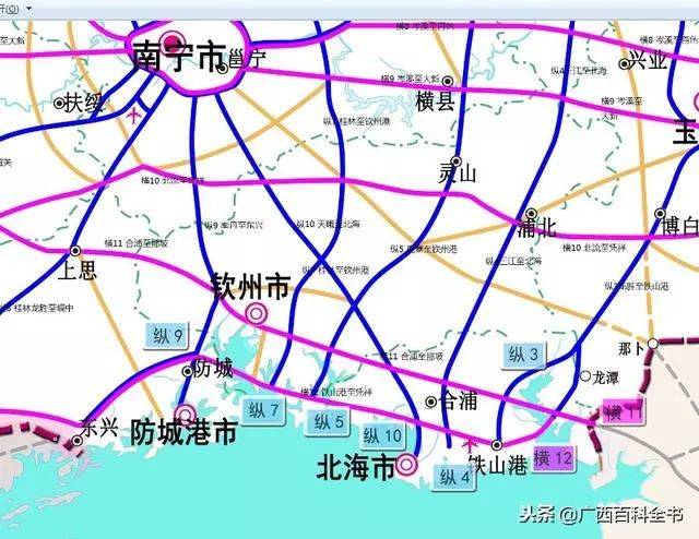 广西2018-2030年高速公路网规划图,县县通高速率达89%