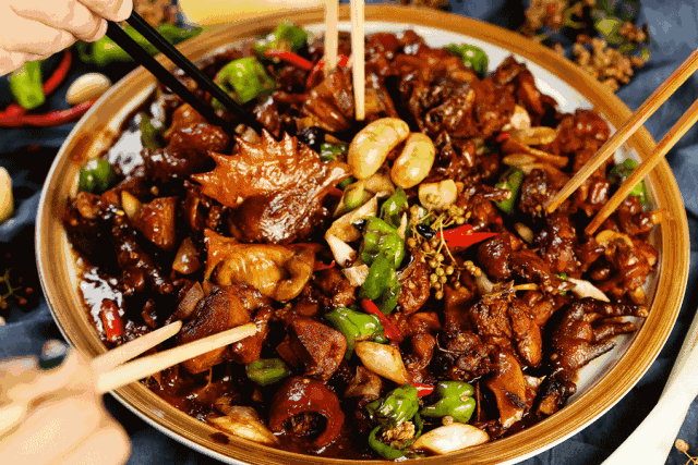 干 锅 鸡 美食 网 做法 640_427 gif 动态图 动图
