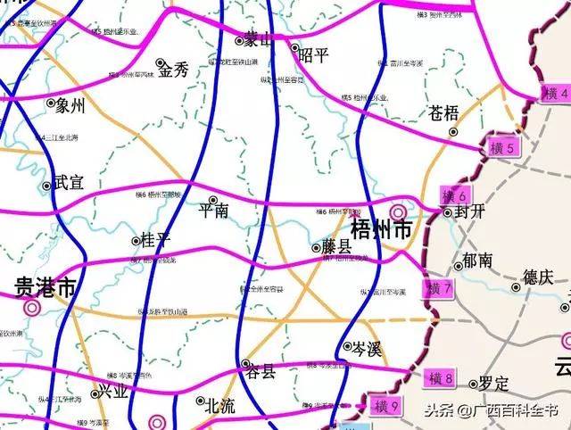 广西2018-2030年高速公路网规划图,县县通高速率达89%