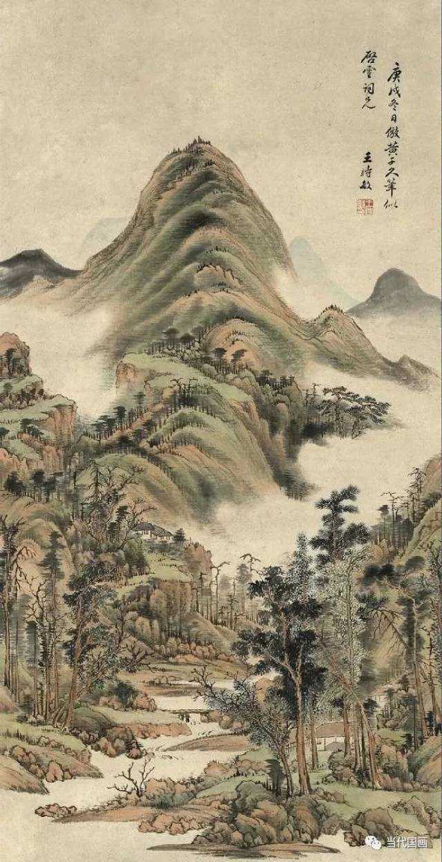 王时敏《仿古山水图册》:主张摹古,笔墨含蓄,苍润松秀