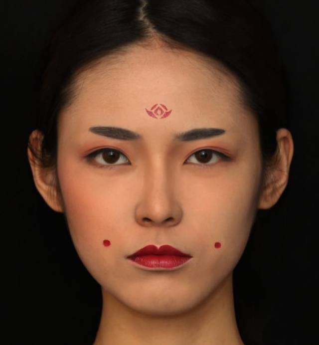 部分妆容展示 南北朝·落眉妆 q · "中国历代女性妆容变迁研究"项目
