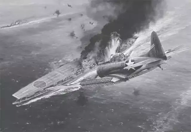 "无畏"俯冲轰炸机凌空杀来,一举扭转中途岛海战战局