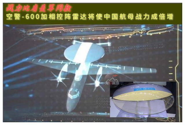 战力比肩美军同款,空警-600加相控阵雷达将使中国航母