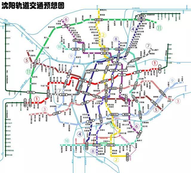 我们先来看一下沈阳地铁的整体规划图 沈阳将有 地铁2号线直通桃仙