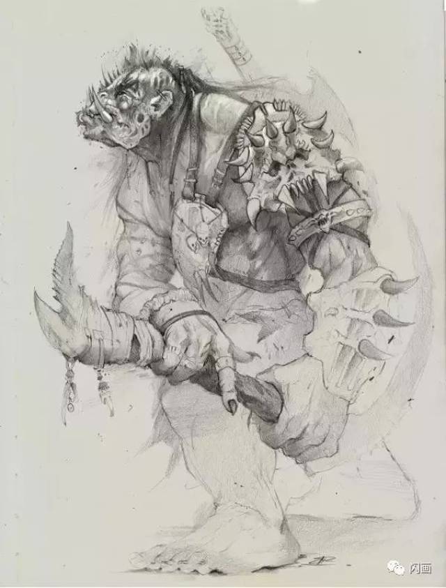 疯狂的变种"异兽"素描作品