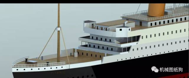 【海洋船舶】titanic泰坦尼克号游轮简易模型3d图纸 solidworks设计