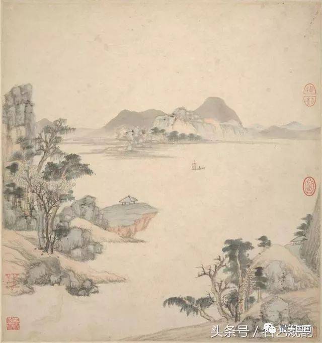 清初名家王鉴摹古山水画,笔法非凡,沉雄古逸