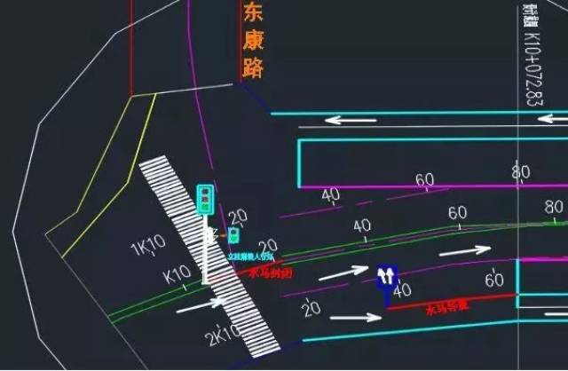 东康路口交通疏解示意图