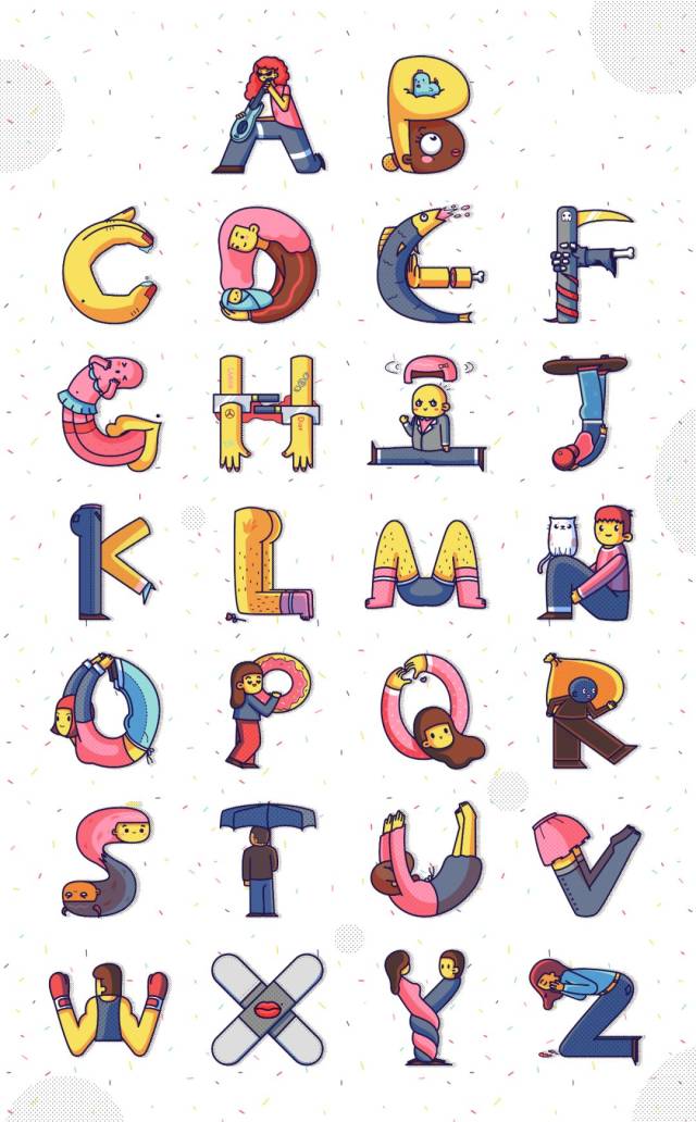 插画|脑洞大开的二十六字母