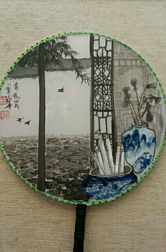 著名画家王照华国画青花瓷作品欣赏