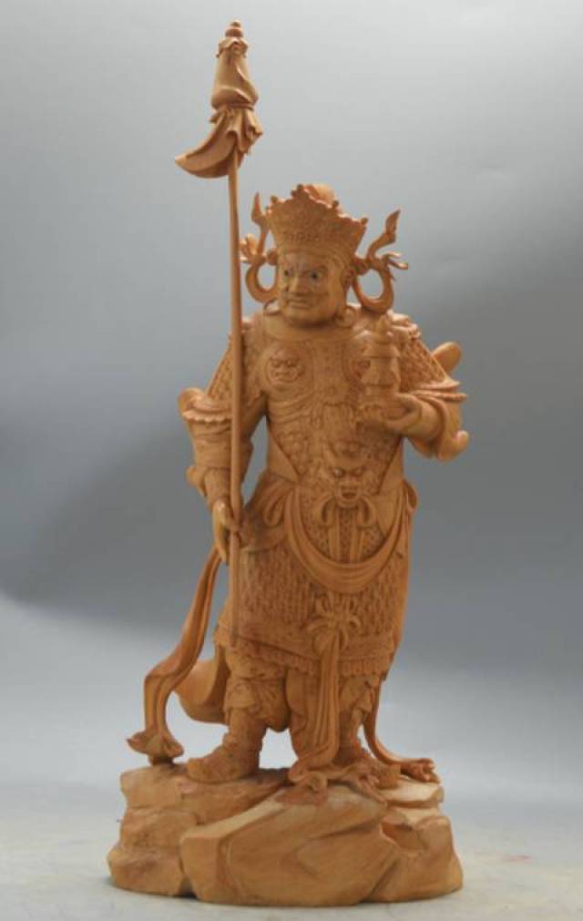 中国传统木雕:四大天王黄杨木雕(王新明)